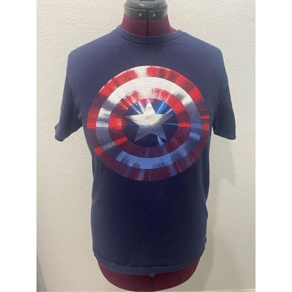 Marvel Captain America Blue T Shirt
size medium - Picture 1 of 8
